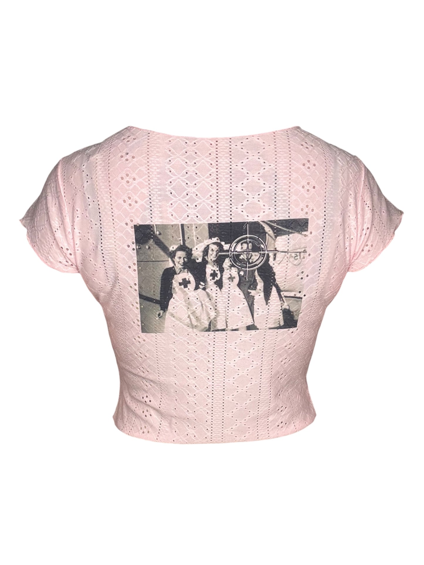 Love Struck Pink Lace Tee - M/L