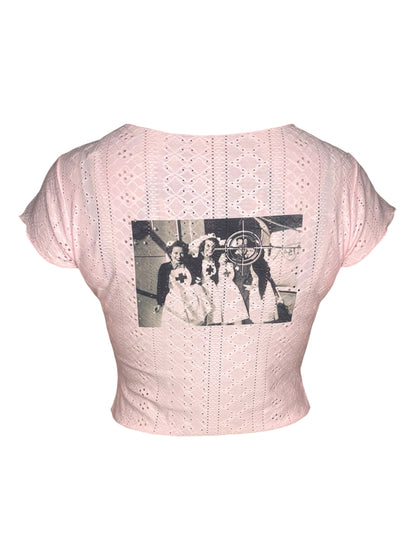 Love Struck Pink Lace Tee - M/L