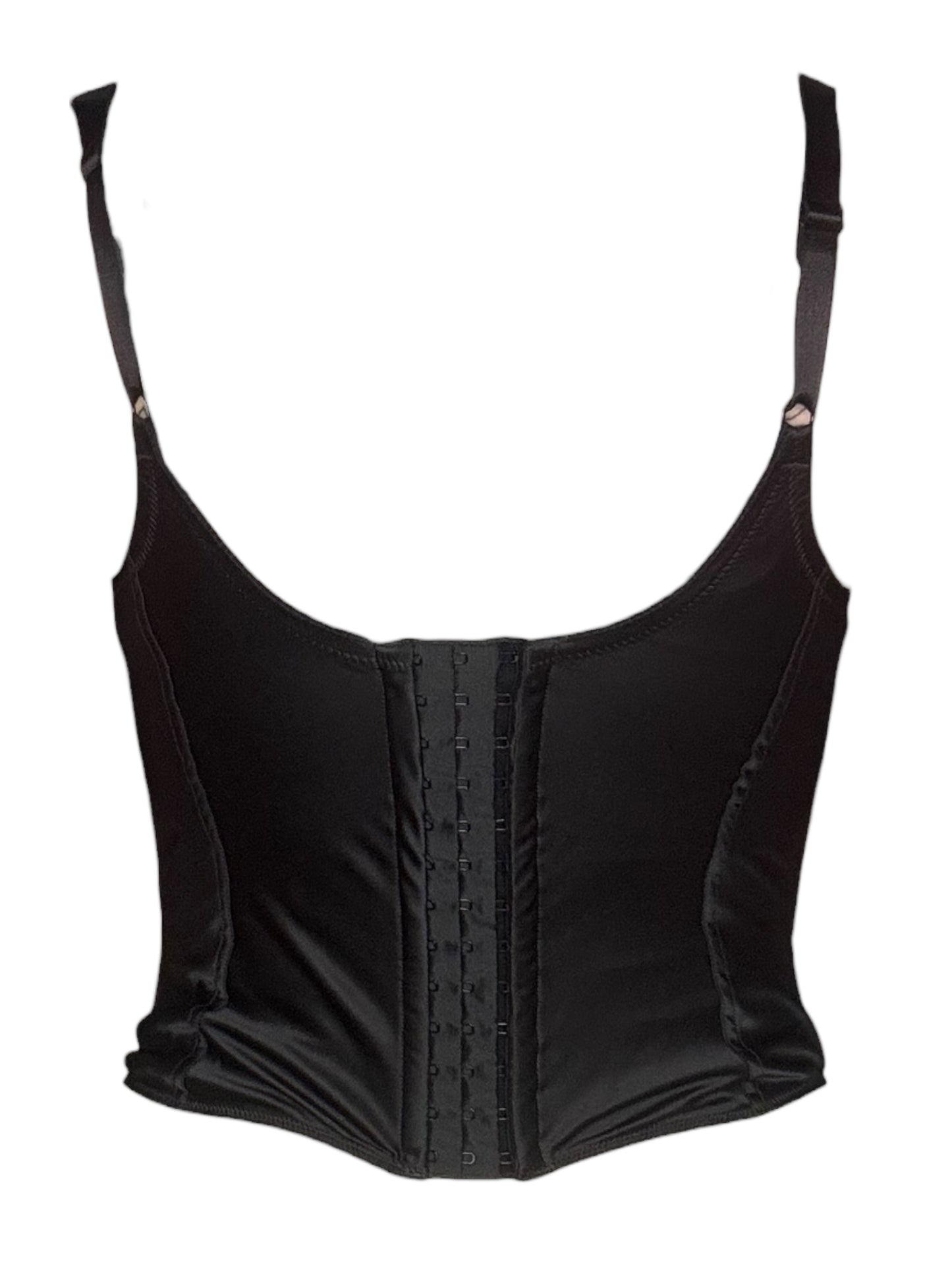 Helping Hand Black/Hot Pink Zipper Corset - M