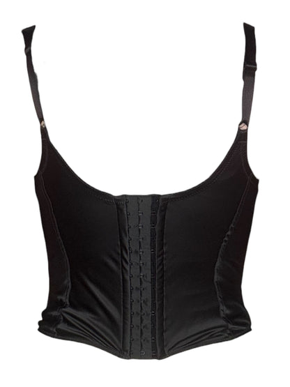 Helping Hand Black/Hot Pink Zipper Corset - M