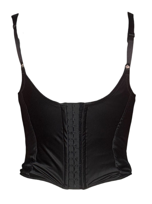 Helping Hand Black/Hot Pink Zipper Corset - M