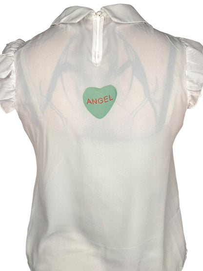 Candy Striper Twee Collared Blouse - S/M