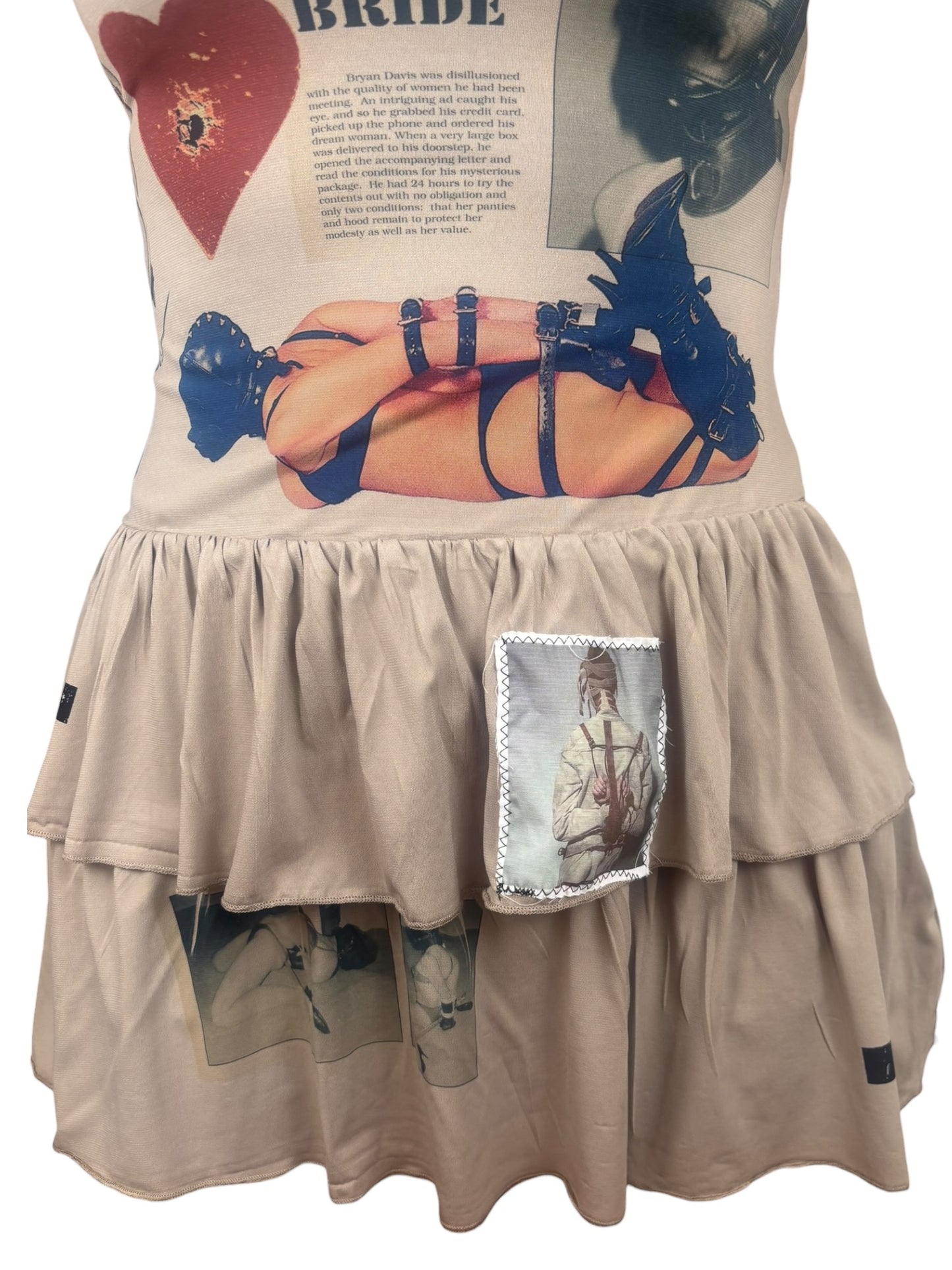 Lovelorn Greige Mini Dress - L