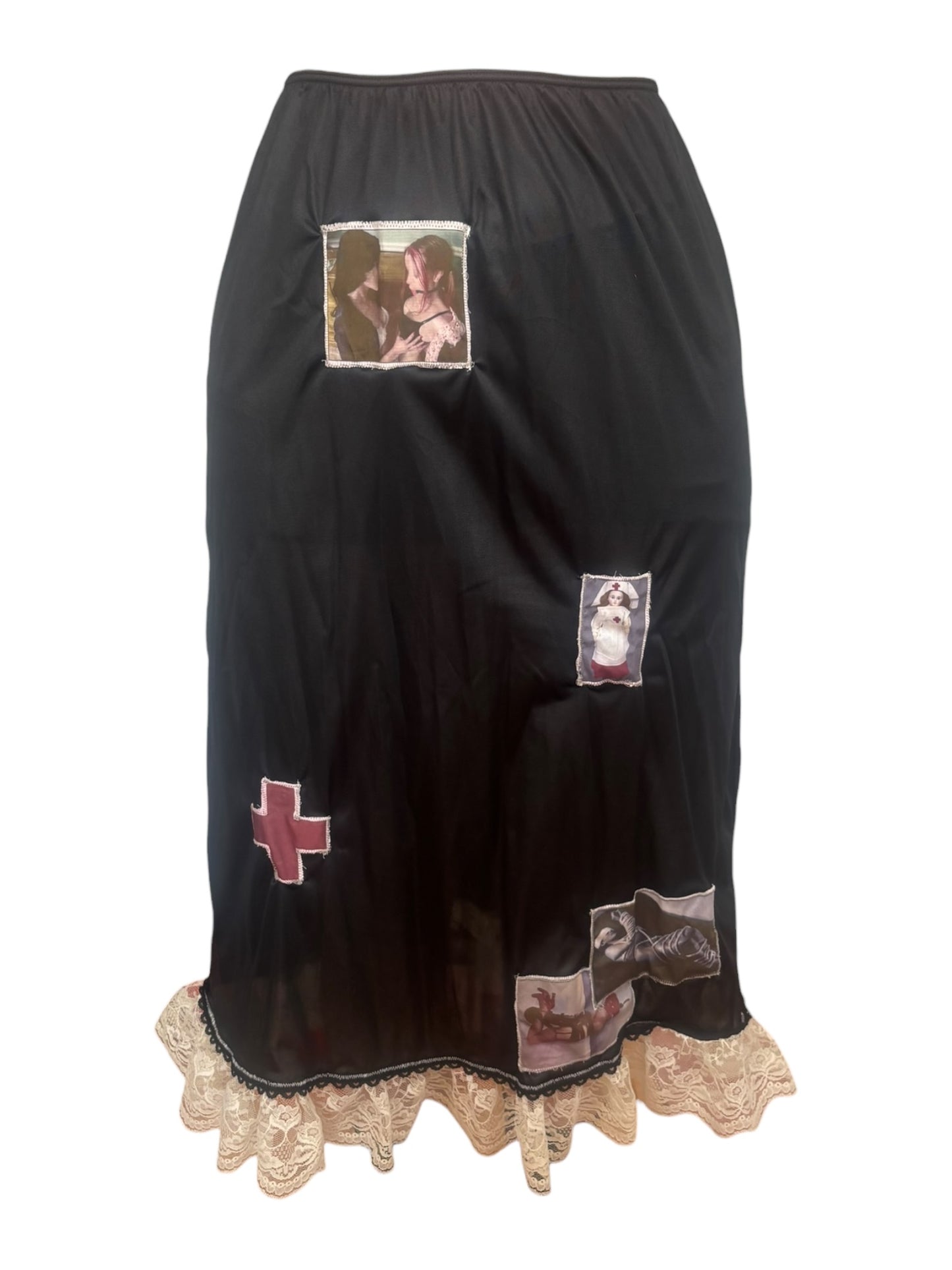 Bound Black Skirt - L