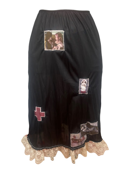 Bound Black Skirt - L