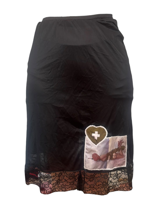 Exposed Black Skirt - M