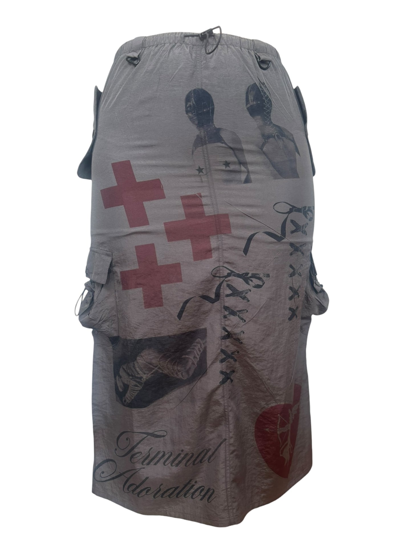 Terminal Adoration Grey Parachute Skirt - M