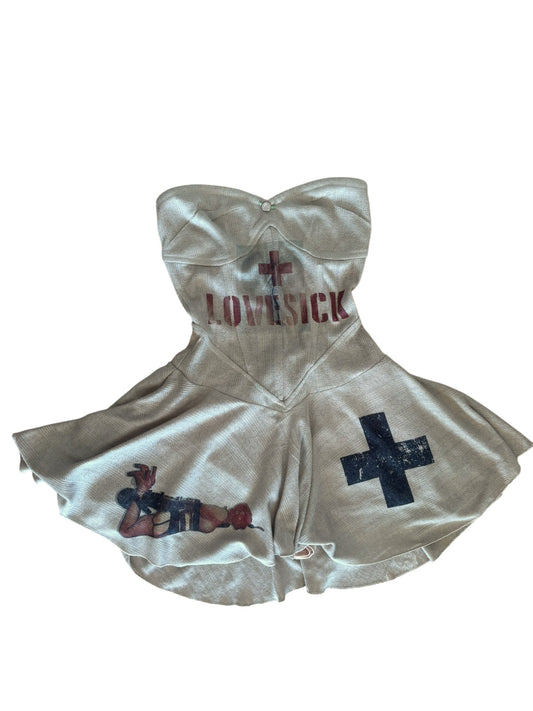 Bound Strapless Tan Dress - XXS