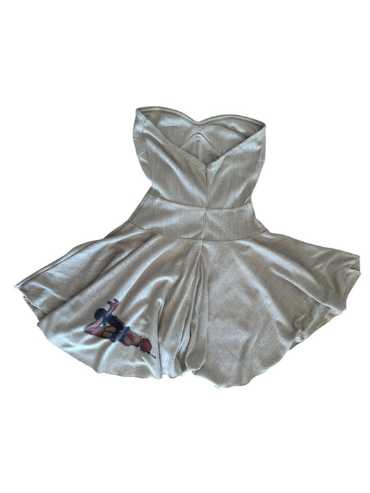 Bound Strapless Tan Dress - XXS