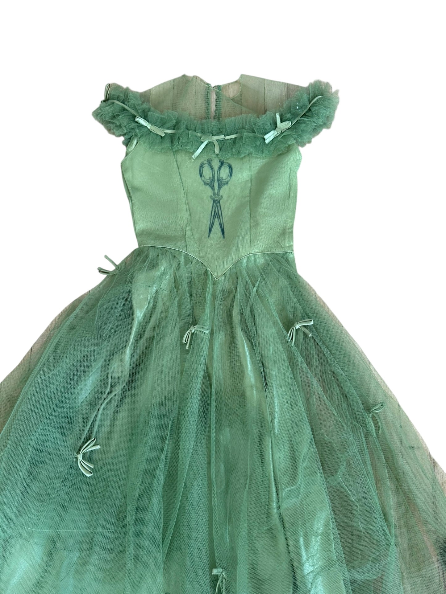 Sharp Parts Green Taffeta Gown - XXS/XS
