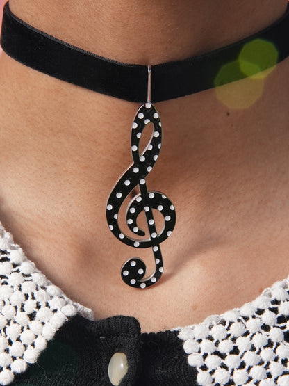 Music Melody Black Choker