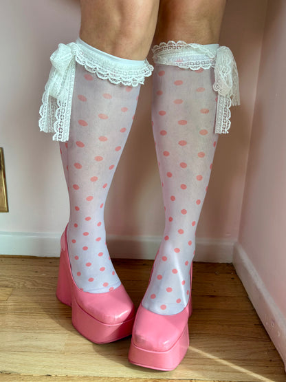 Lilac Ambrosia Polka Dot Socks