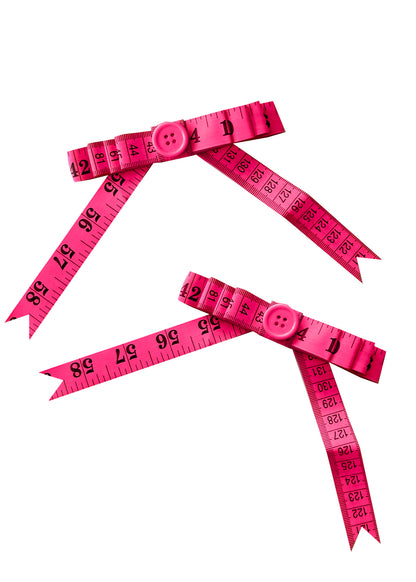 Dolly Measuring Tape Pink Hair Bows