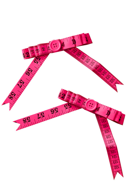 Dolly Measuring Tape Pink Hair Bows