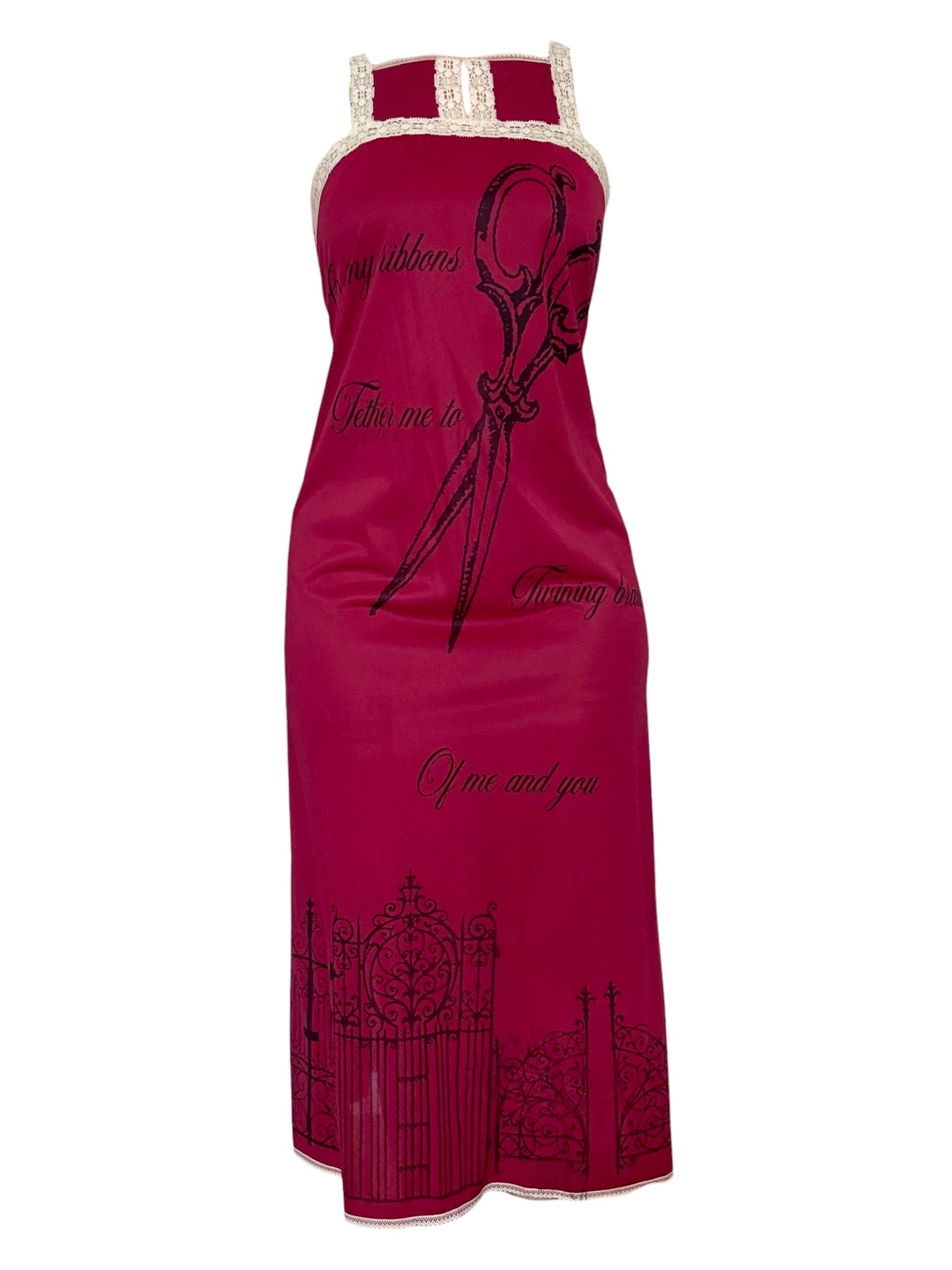 Gated Love Red Slip Dress - L