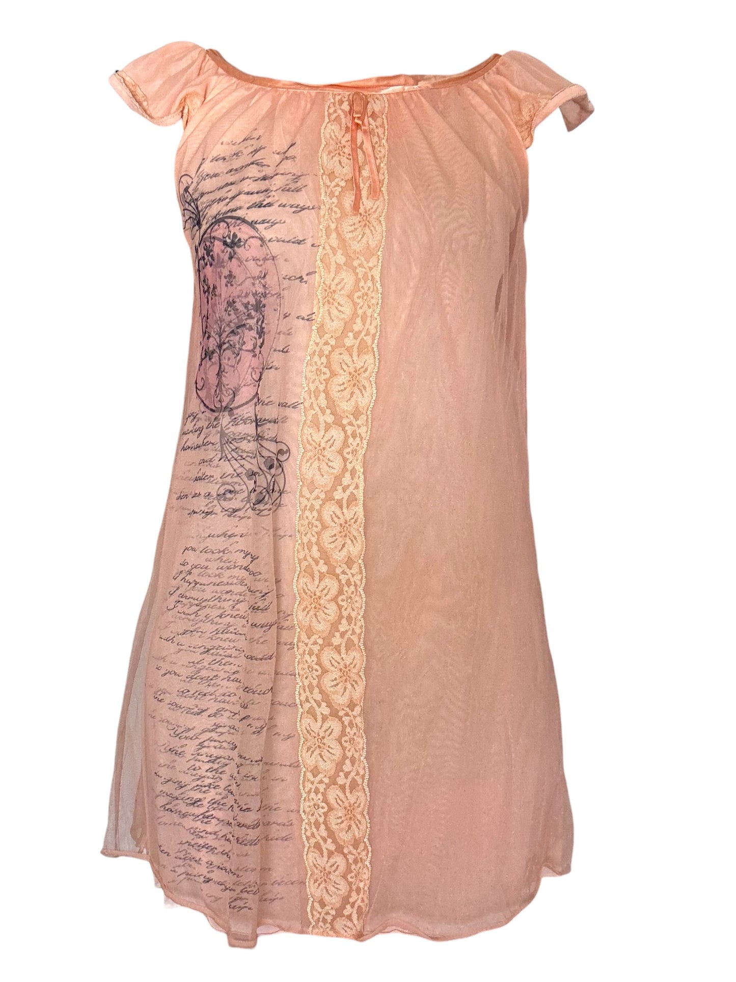 Sweet Haven Peach Nightie - L