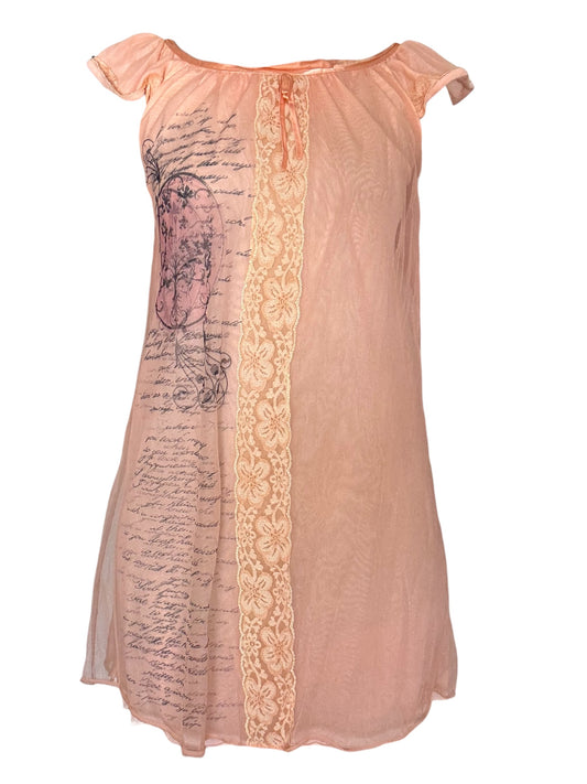 Sweet Haven Peach Nightie - L