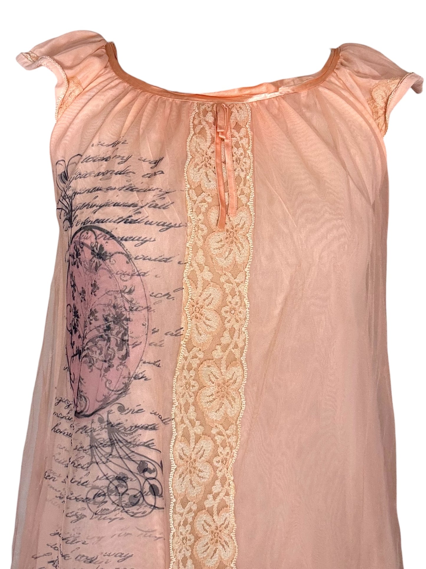 Sweet Haven Peach Nightie - L