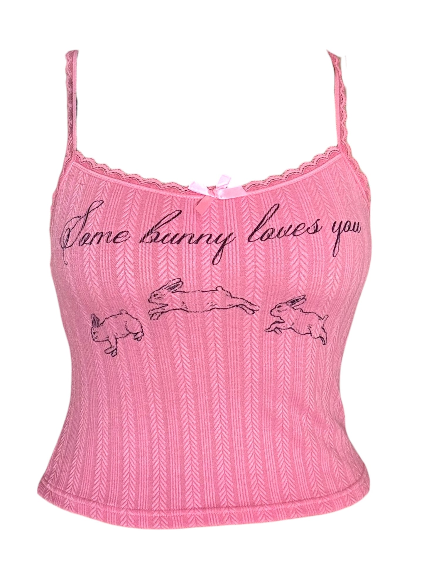Some Bunny Loves You Pink Tank - M