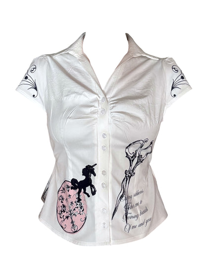 Gated Heart Button Up - L/XL