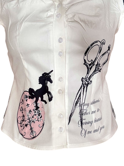 Gated Heart Button Up - L/XL