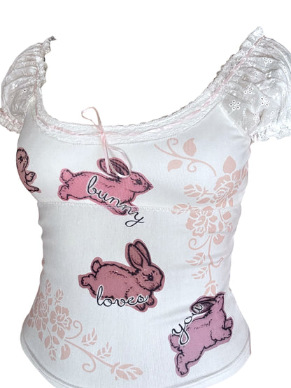 Some Bunny Loves You Babydoll Tee Sample - L/XL