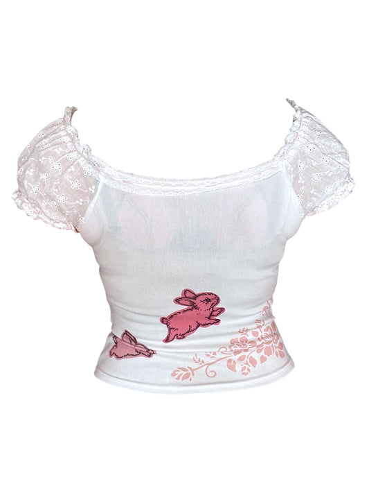 Some Bunny Loves You Babydoll Tee Sample - L/XL