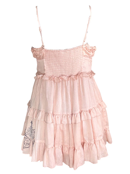 Cut My Ribons Pink Tiered Dress - XL