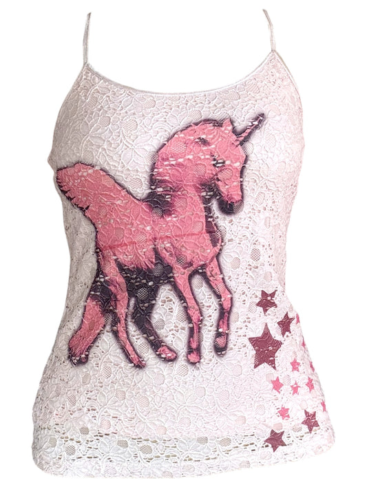Dream Weaver Pink Lace Tank - L/XL