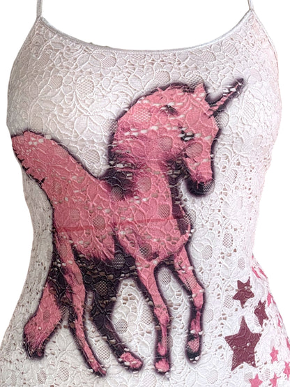 Dream Weaver Pink Lace Tank - L/XL