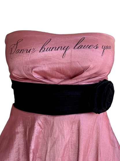 Some Bunny Loves You Pink + Black Cocktail Dress - S/M