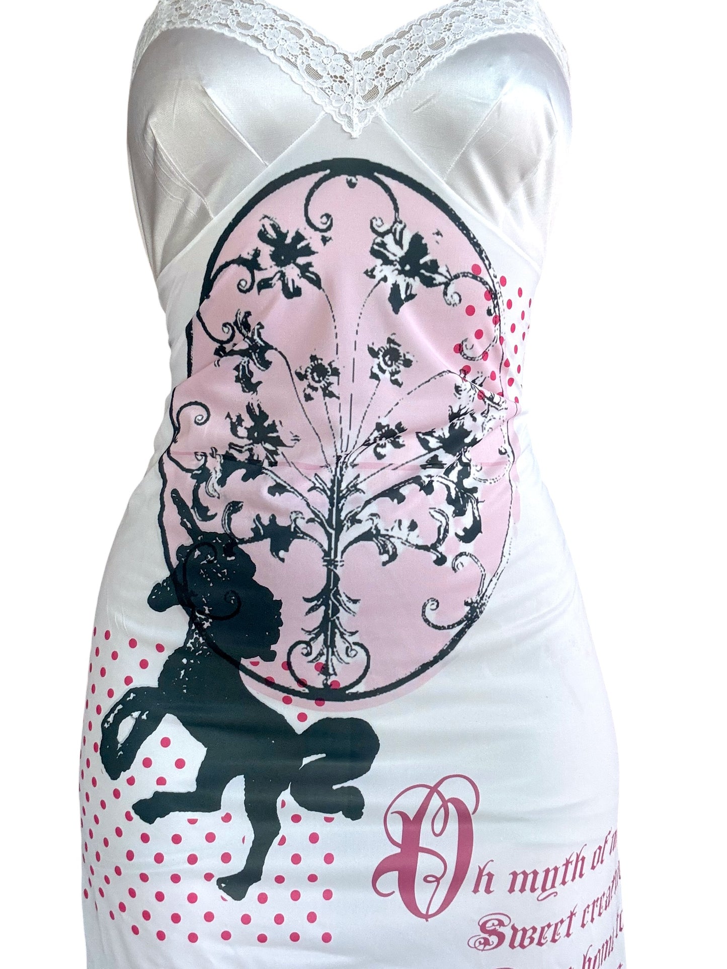 Whimsy Wonders White Slip Dress - L/XL