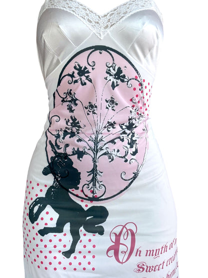 Whimsy Wonders White Slip Dress - L/XL