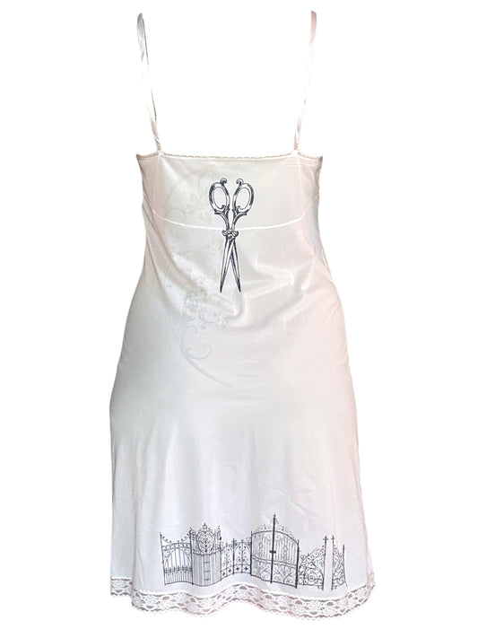 Whimsy Wonders White Slip Dress - L/XL