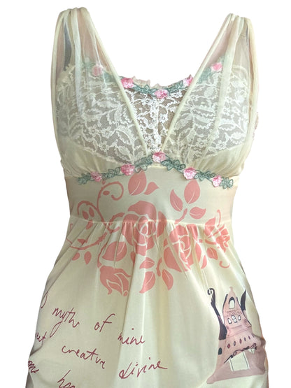 Secret Garden Yellow Slip Gown - M/L
