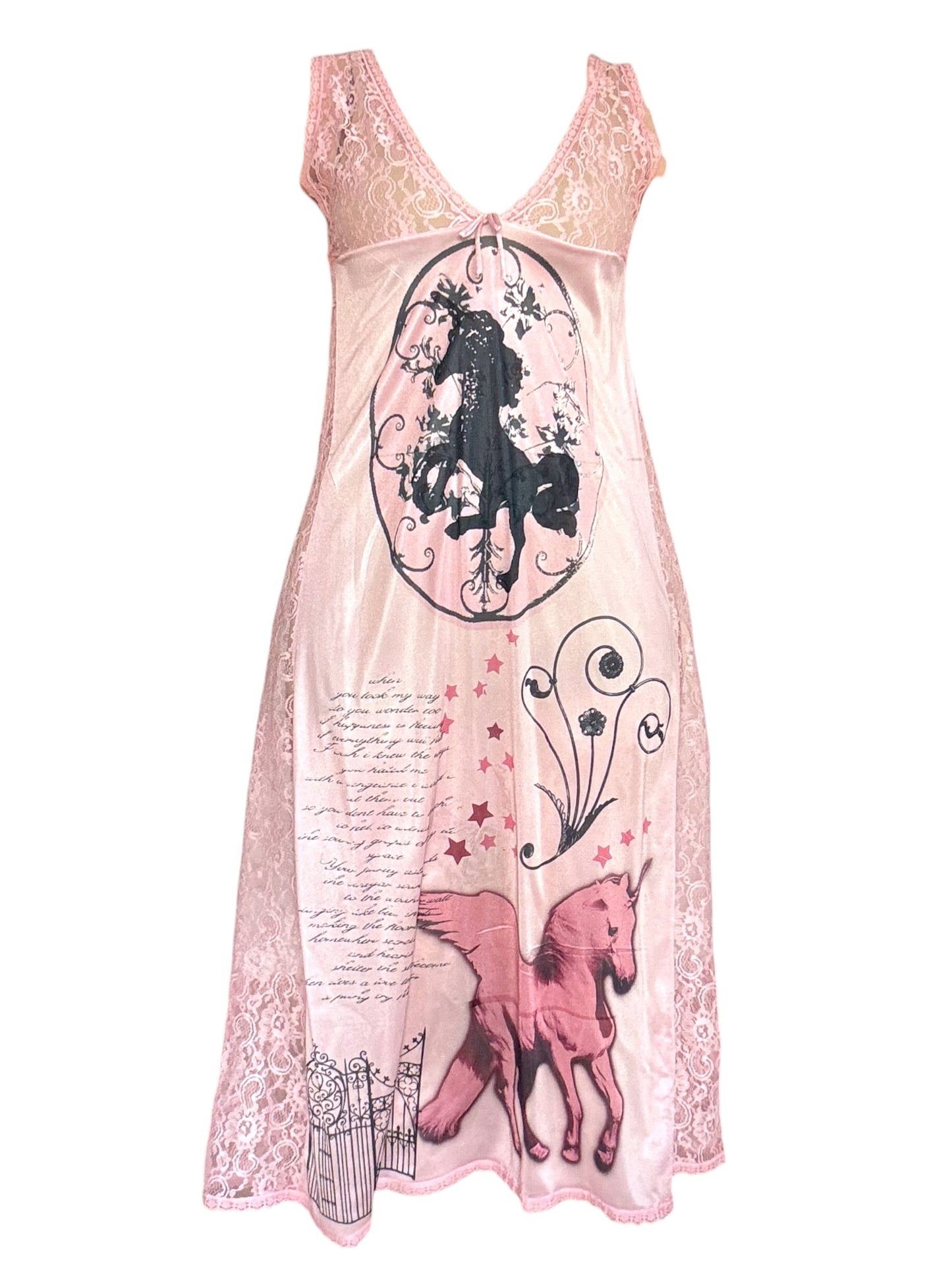 Whisper Rose Pink Slip Gown - S