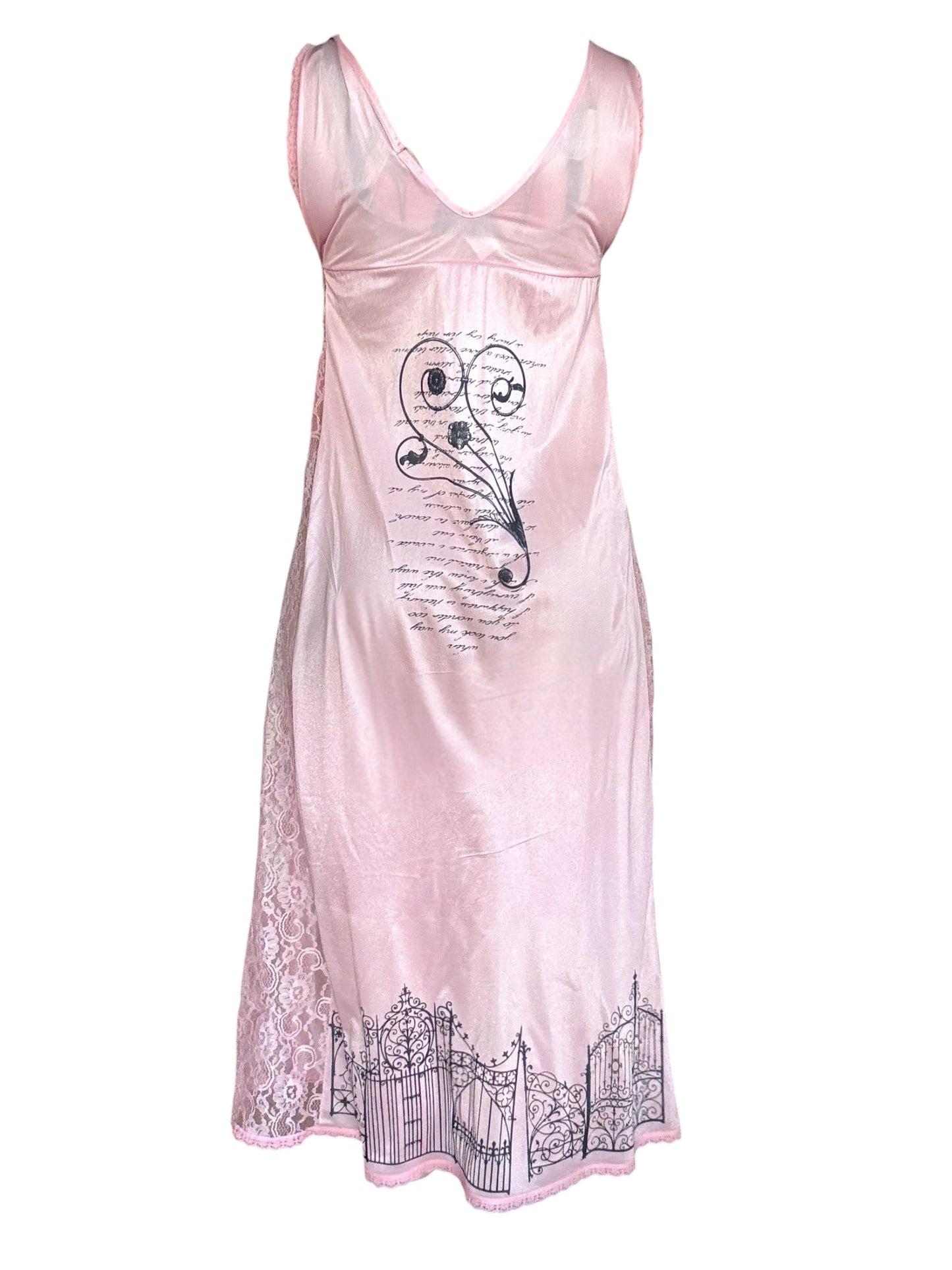 Whisper Rose Pink Slip Gown - S