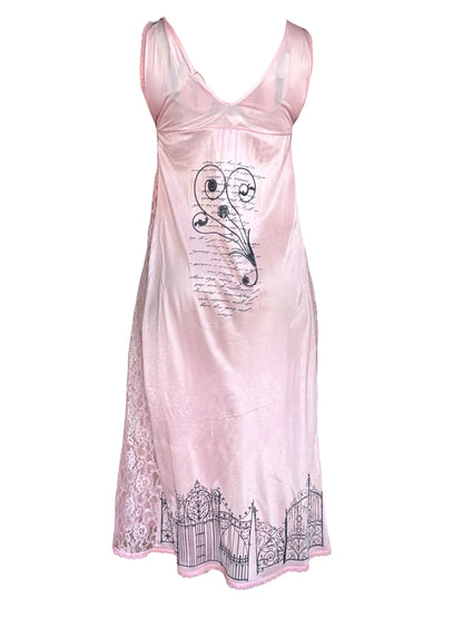 Whisper Rose Pink Slip Gown - S