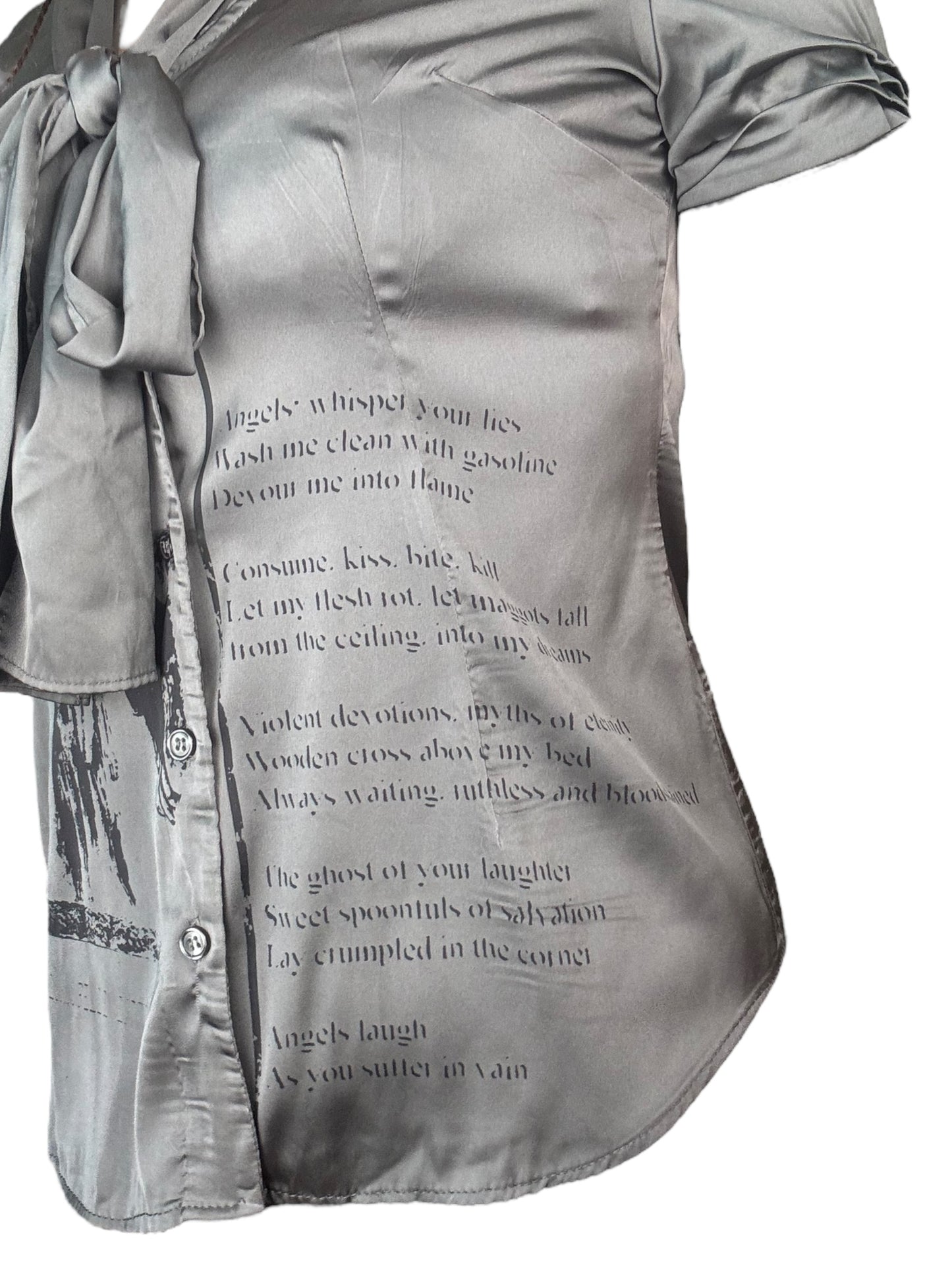 Angel's Salvation Office Siren Grey Blouse - L/XL