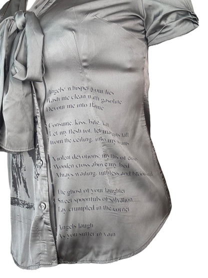 Angel's Salvation Office Siren Grey Blouse - L/XL