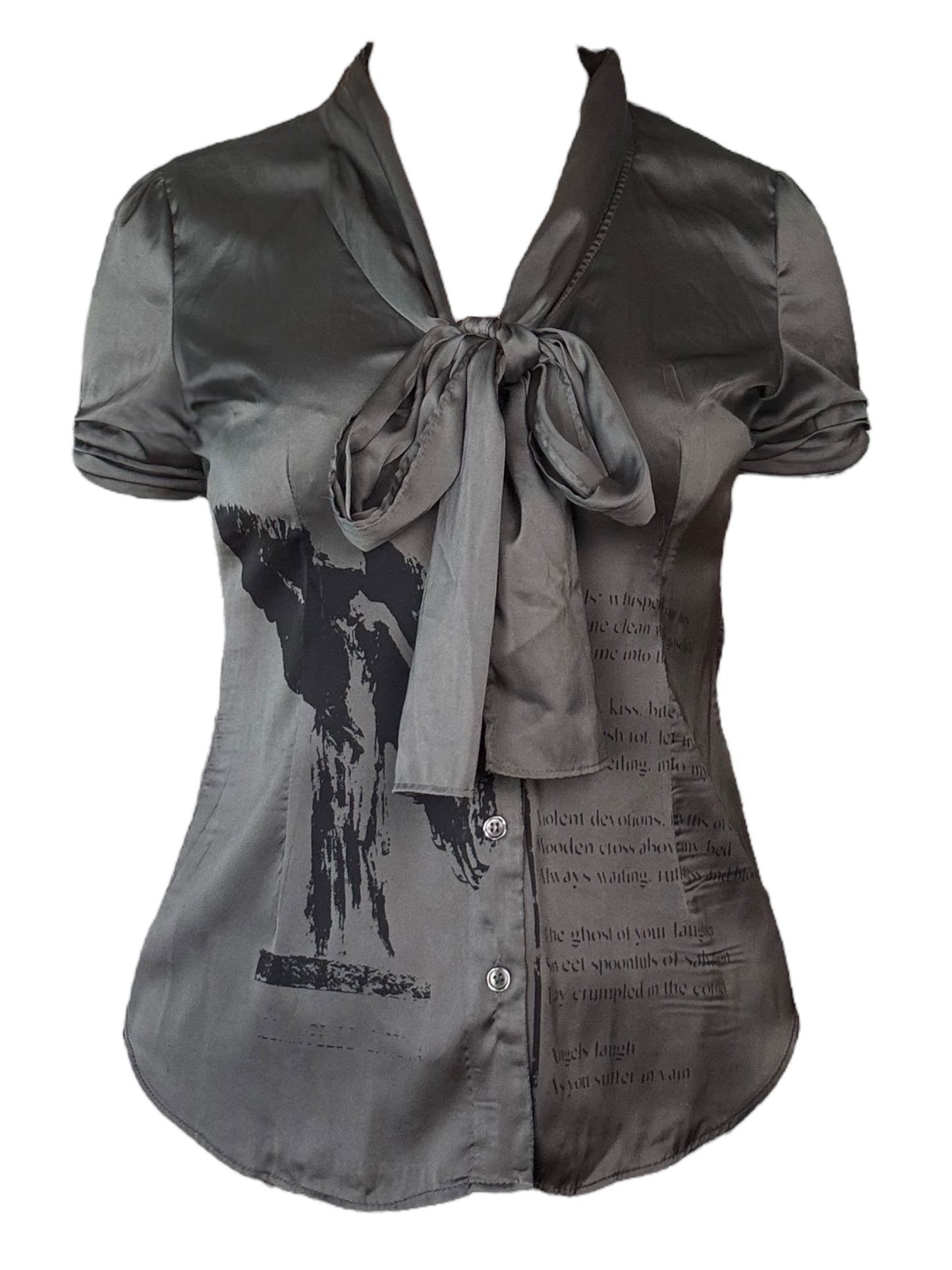 Angel's Salvation Office Siren Grey Blouse - L/XL