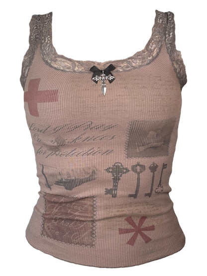 Alice's Fall Greige Tank - XS