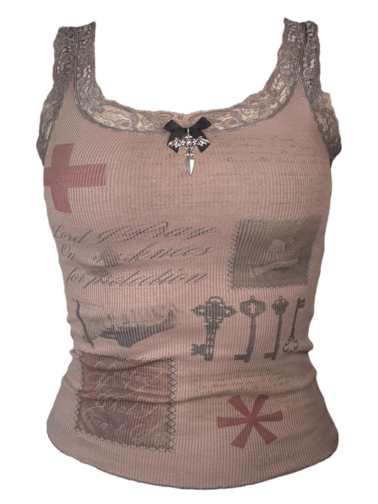 Alice's Fall Greige Tank - XS