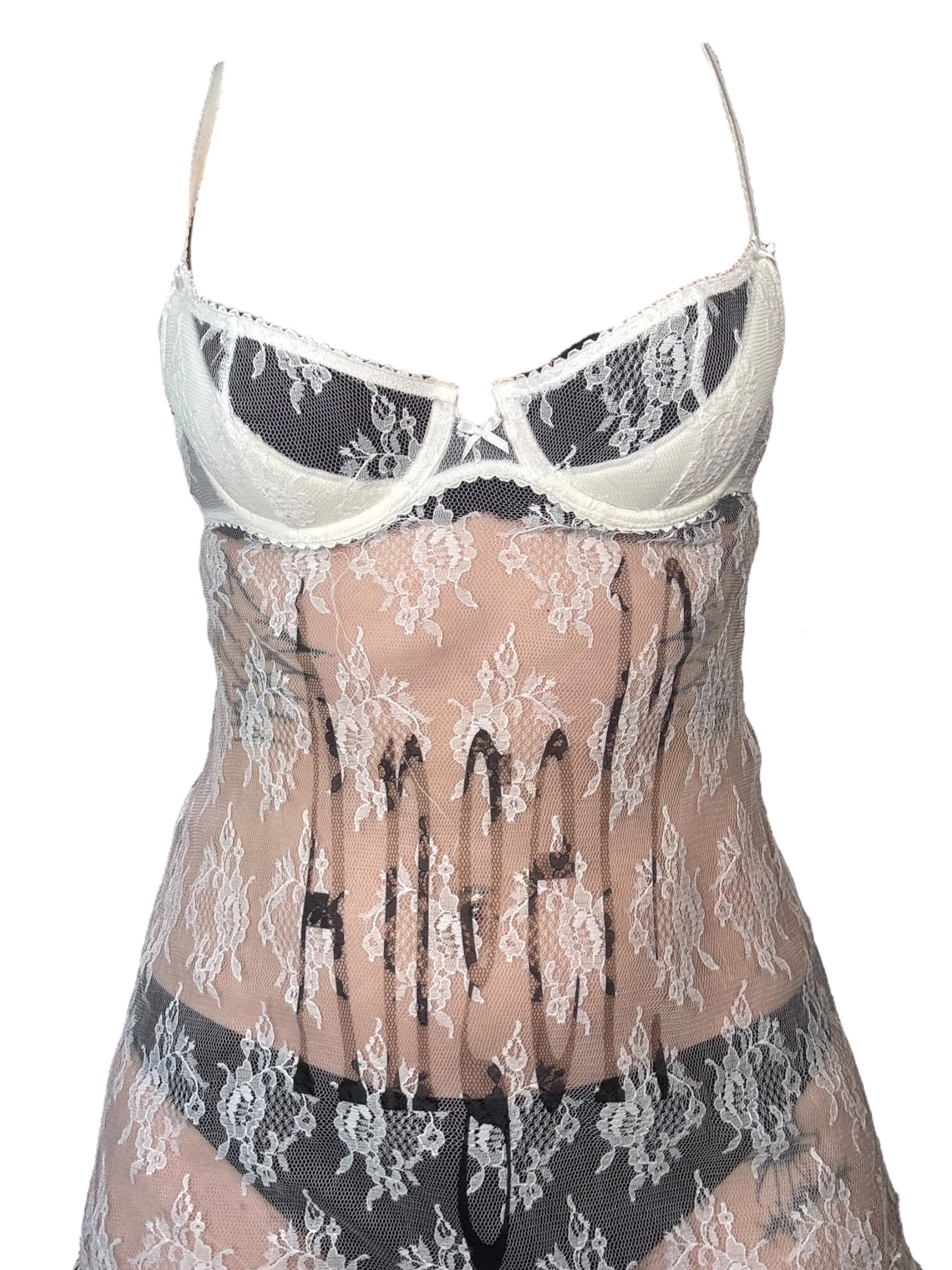 Angel? Sheer Lace Negligee - S/M