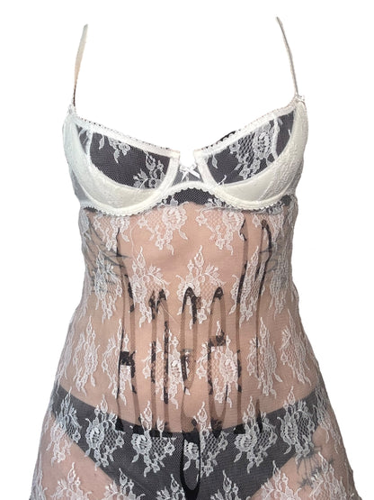 Angel? Sheer Lace Negligee - S/M