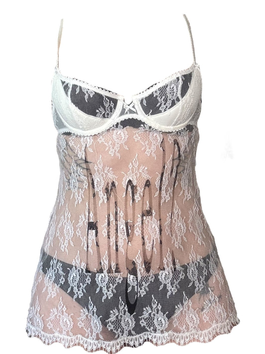 Angel? Sheer Lace Negligee - S/M