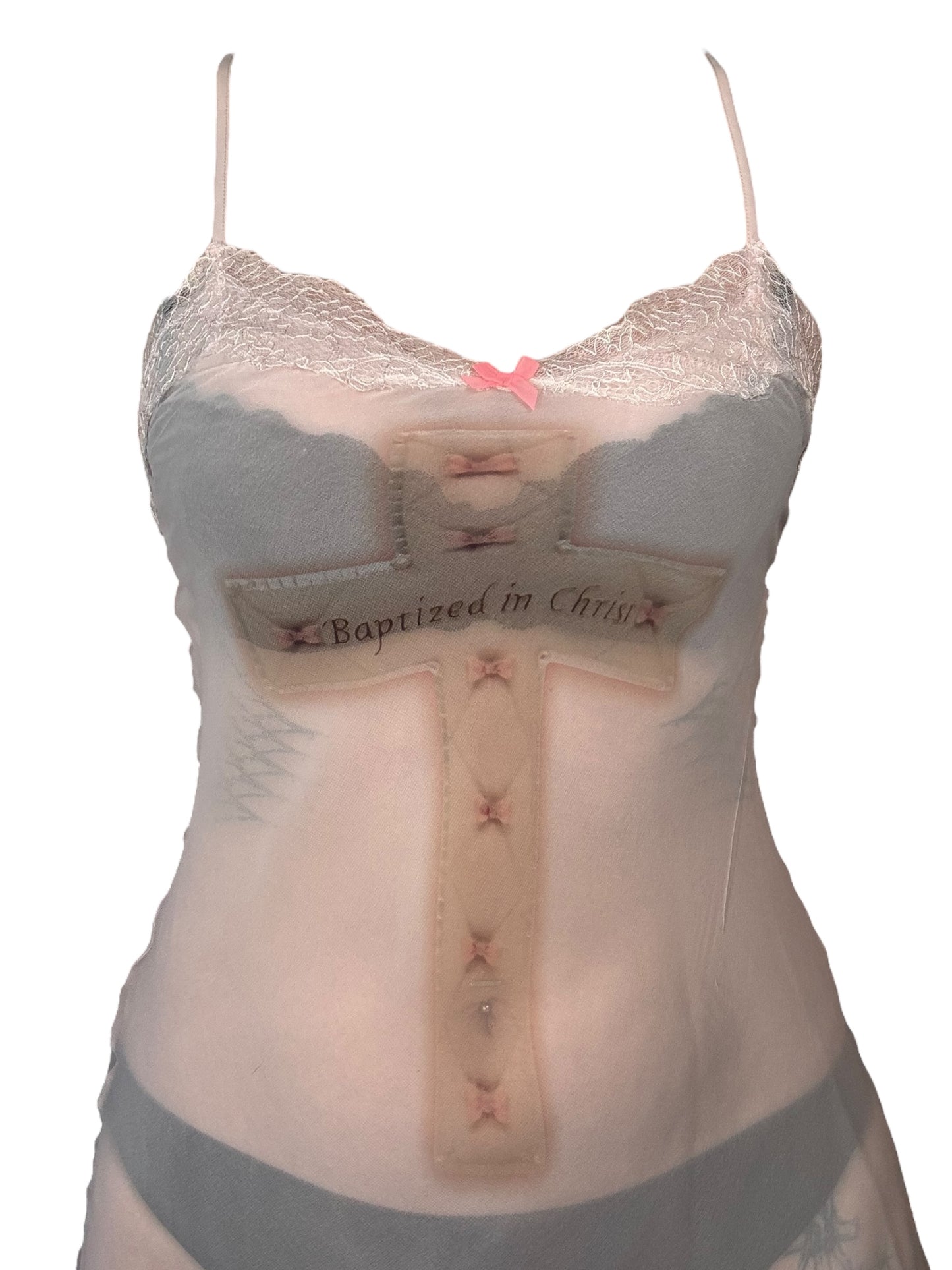 Baptized in Christ Sheer Negligee - M