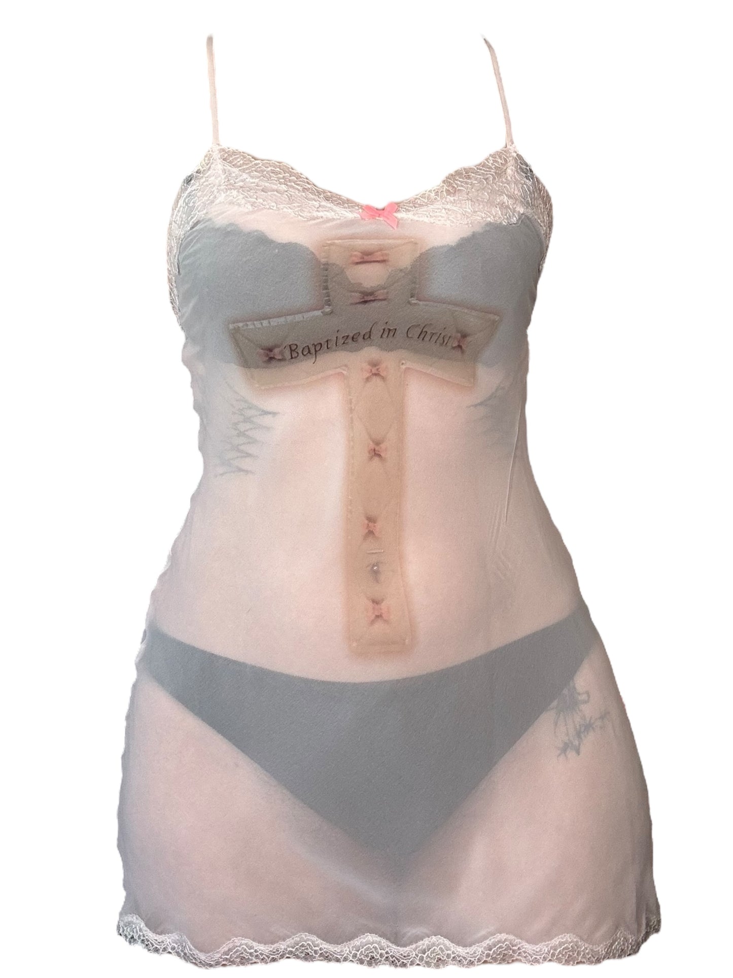 Baptized in Christ Sheer Negligee - M
