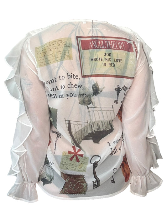 Angel Theory Ruffle Blouse - L