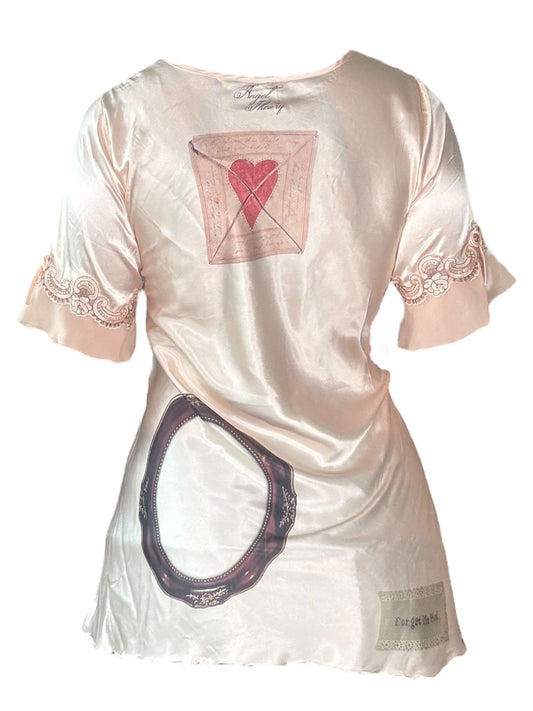 Forget Me Not Peach Vintage Dress - L/XL